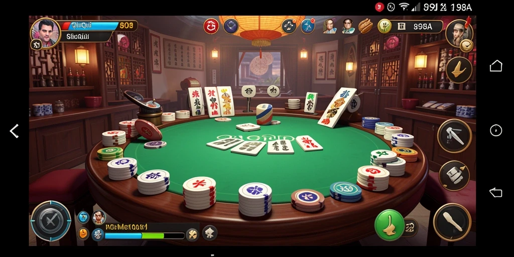 Tampilan gameplay QiuQiu yang menegangkan dan penuh strategi.