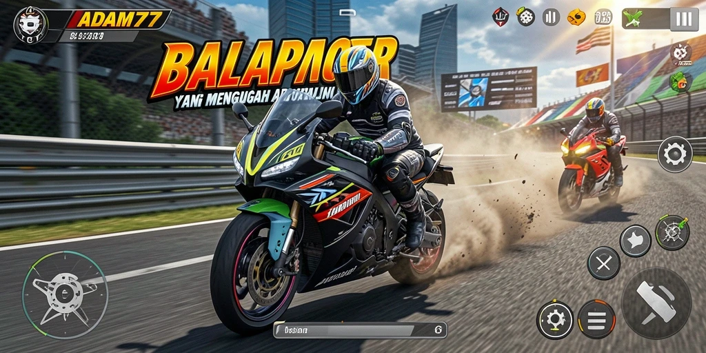 Tampilan gameplay ADAM77 yang mendebarkan dan penuh aksi.