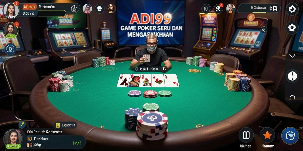 Gameplay Poker yang mendebarkan di ADI99.
