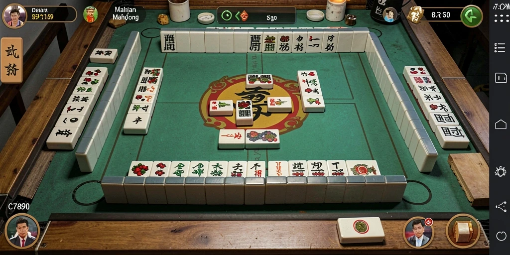 Screenshot utama C7890 menampilkan gameplay Mahjong yang seru dan penuh tantangan.