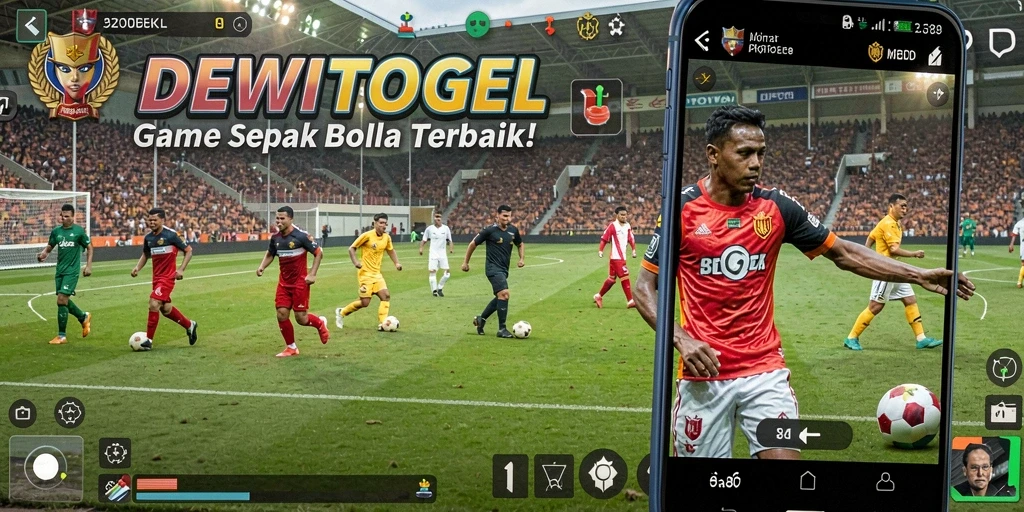 Screenshot gameplay DEWITOGEL dengan aksi sepak bola yang mendebarkan.