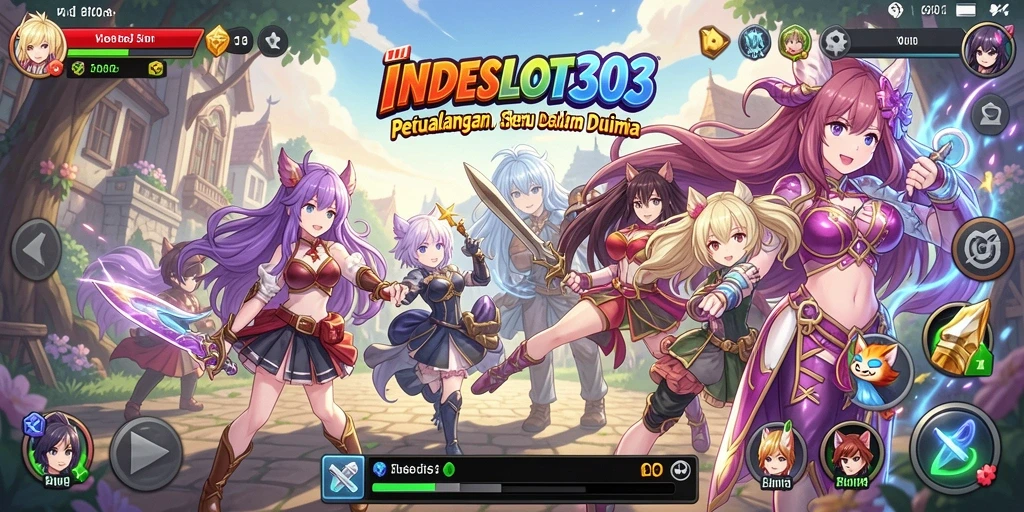 Screenshot INDESLOT303 menampilkan aksi seru dalam dunia anime.