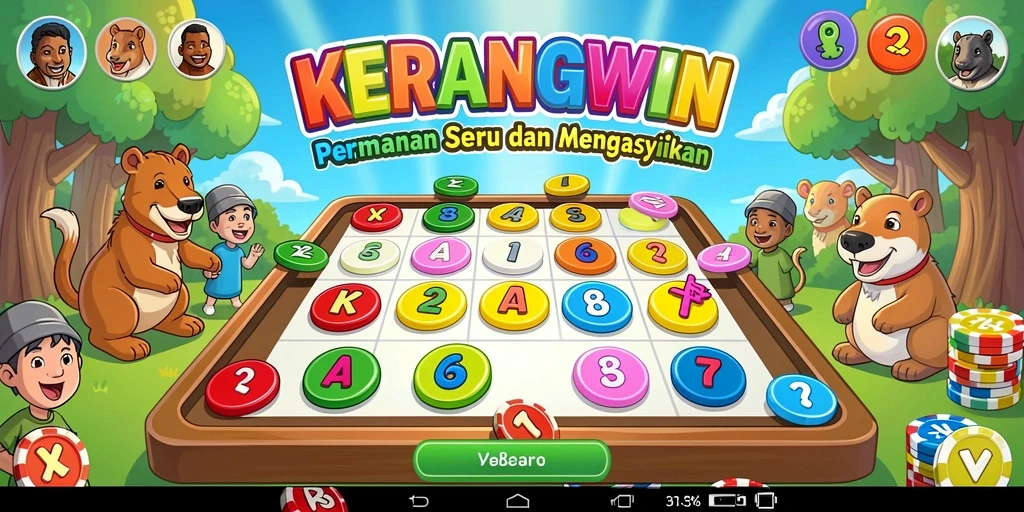 Screenshot gameplay KERANGWIN yang menampilkan suasana seru permainan Bingo.