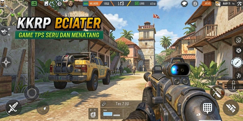 Screenshot KKRP menampilkan pertempuran intens dengan senjata modern.