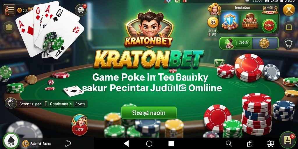 Screenshot KRATONBET menampilkan gameplay Poker yang seru dan menarik.