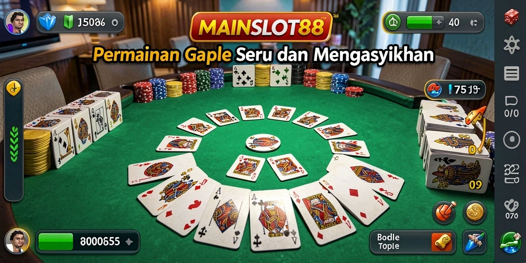 Tampilan gameplay Gaple yang menarik di MAINSLOT88.