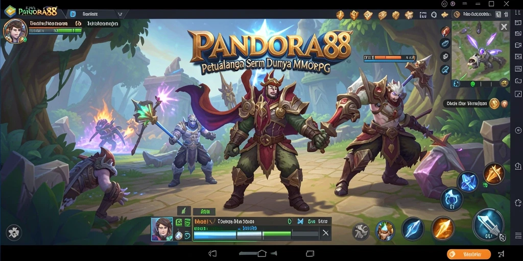 Screenshot gameplay PANDORA88 yang menampilkan petualangan epik dalam MMORPG.