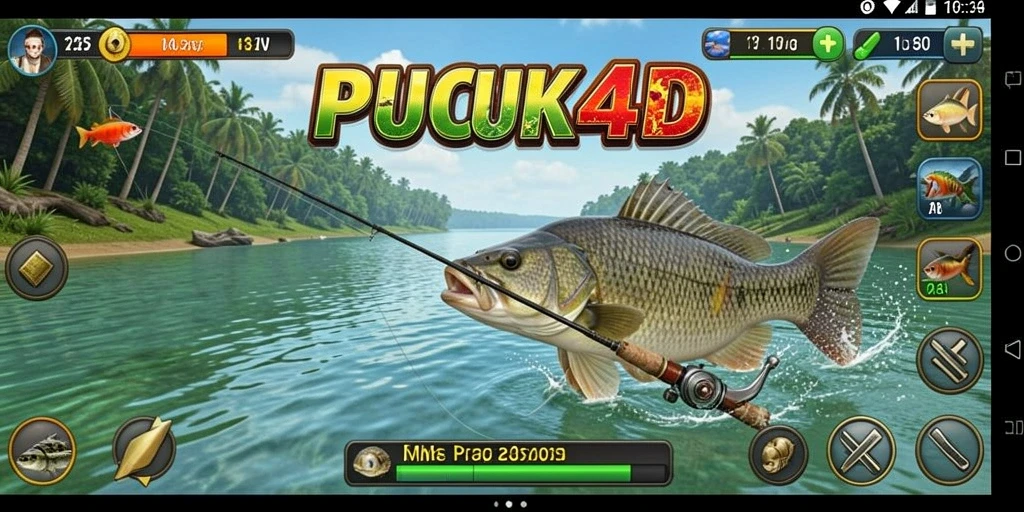 Screenshot utama PUCUK4D menampilkan aktivitas memancing yang menegangkan dan mengasyikkan.