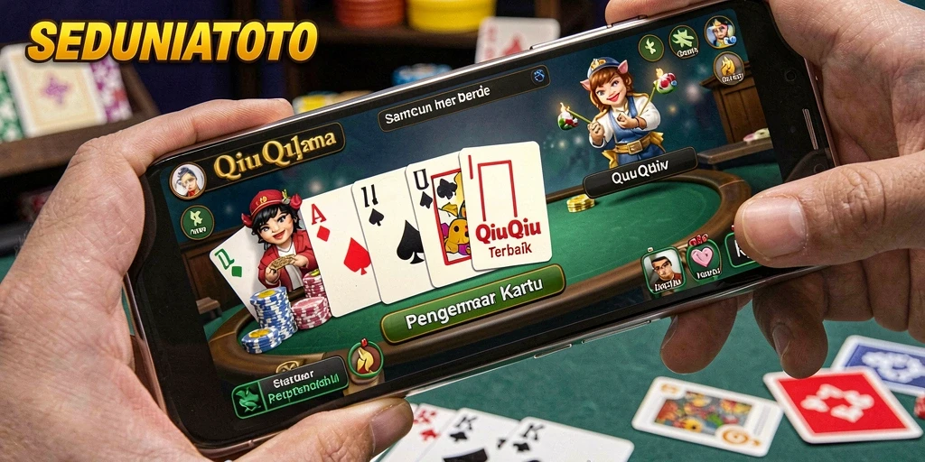 Tampilan gameplay seru SEDUNIATOTO dalam QiuQiu.