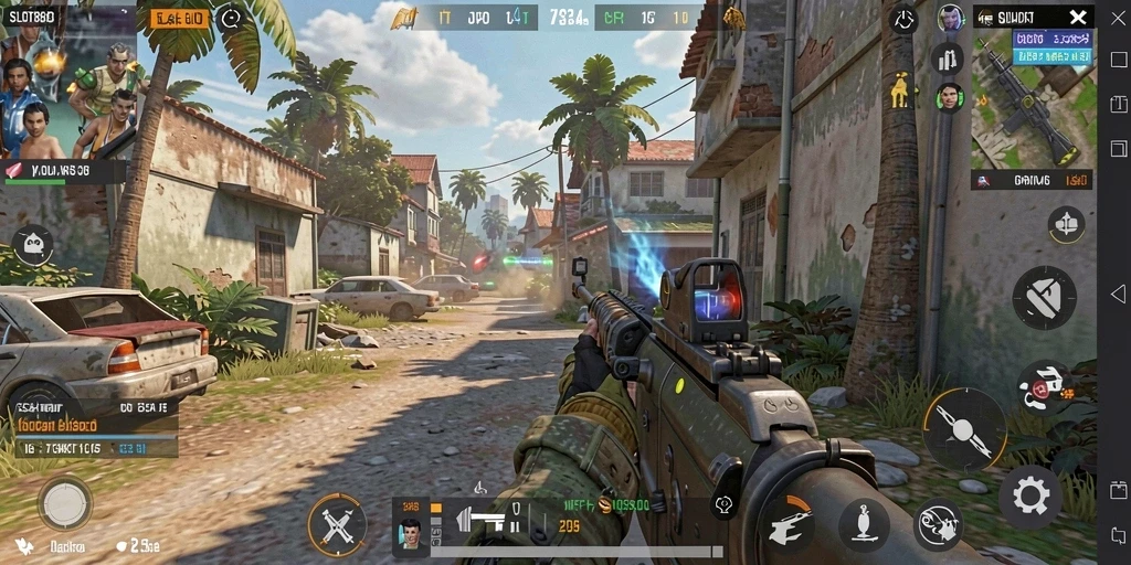 Tampilan gameplay intens SLOT8808 saat aksi pertempuran terjadi.