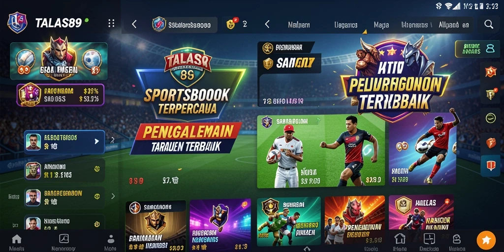 Tampilan gameplay Sportsbook yang menarik dan interaktif di TALAS89.