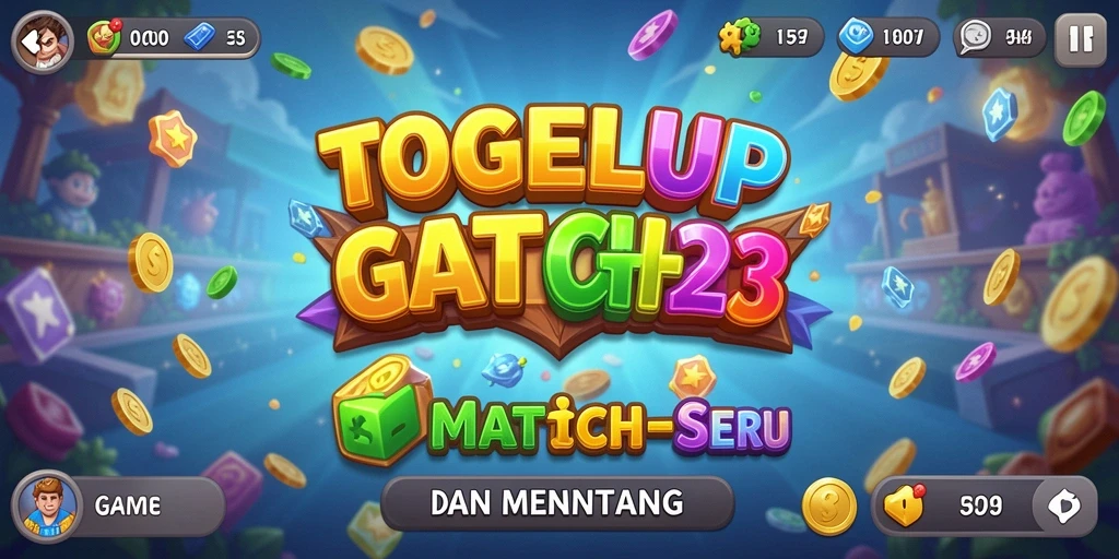 Tampilan screenshot utama TOGELUP dengan gameplay Match-3 menarik.